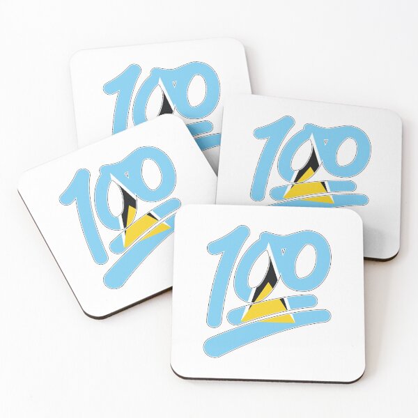 Item preview, St Lucia flag 100 emoji designed and sold by IdentiTee Studios.