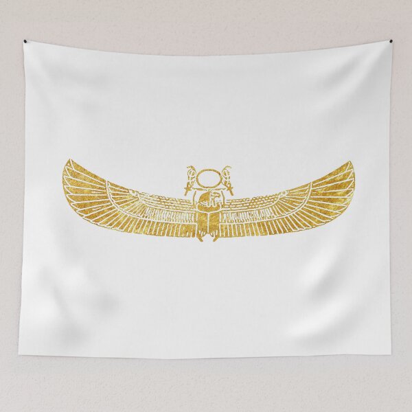 Item preview, Ram headed winged scarab. (Gold. On white.) designed and sold by DotorEaon.