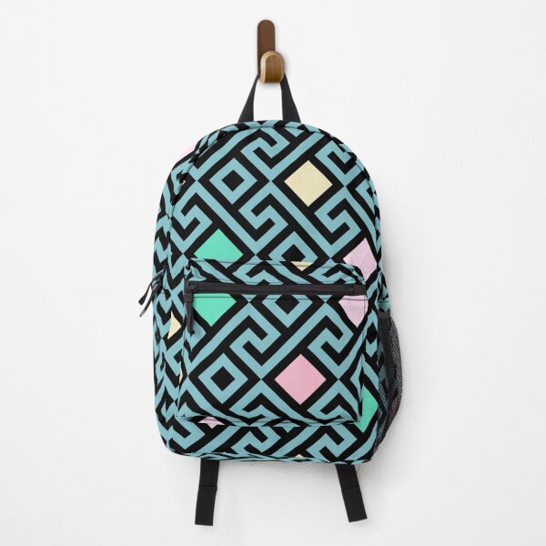 Item preview, Preppy Pastel Pink and Green Teal Greek Key Pattern designed and sold by IamTrending.