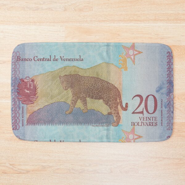 Item preview, 20 bolivares venezuelan banknotes collage designed and sold by KMA Home Design.