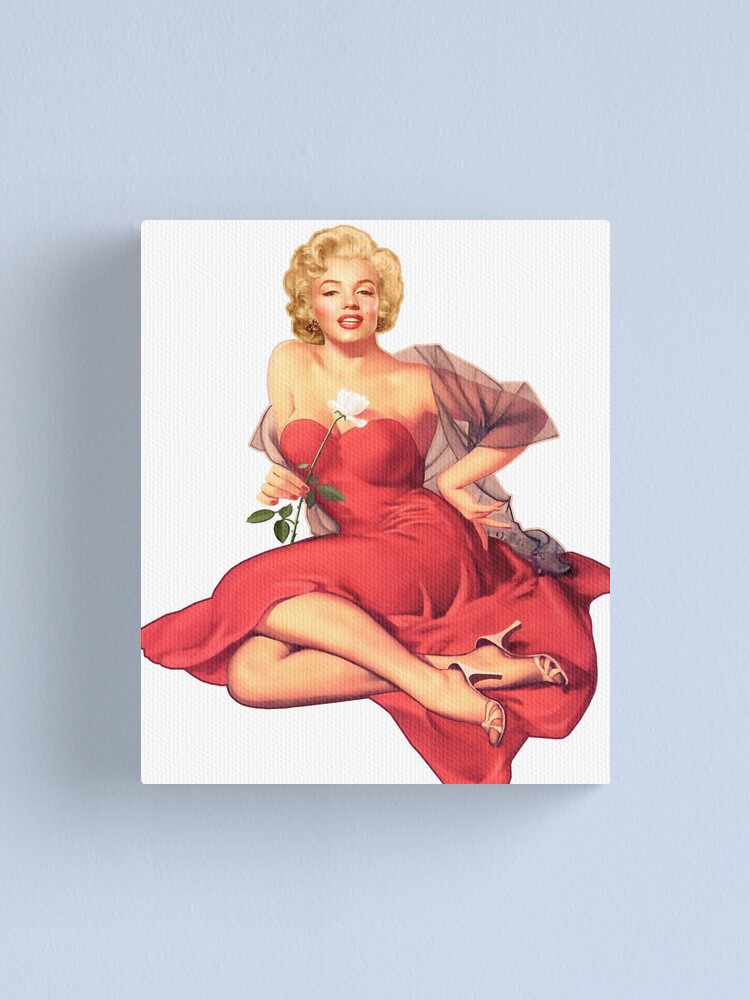 strapless open back dress Marilyn Monroe Style Red Cocktail Midi Dress main image 0