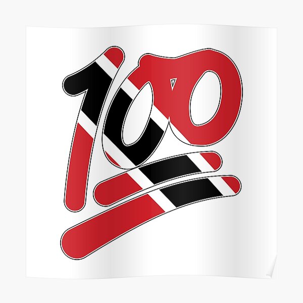 “Trinidad and Tobago flag 100 emoji” Poster by identiti | Redbubble
