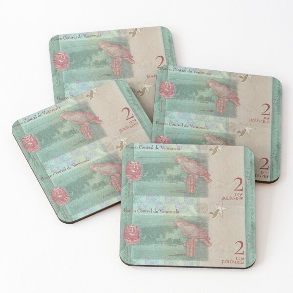 Item preview, 2 bolivares venezuelan banknotes collage designed and sold by KMA Home Design.