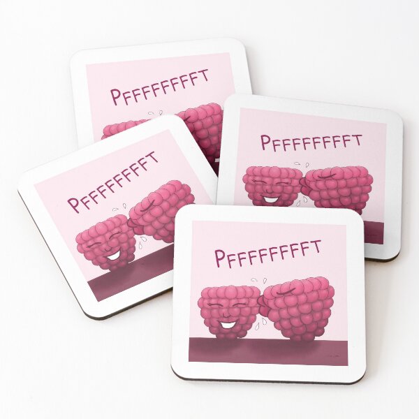 Item preview, Raspberry Kiss, funny cartoon characters with white background designed and sold by Crystal Raymond.