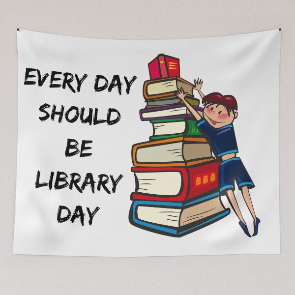 Item preview, Cute Kid Every Day Should Be Library Day designed and sold by MimsTees.