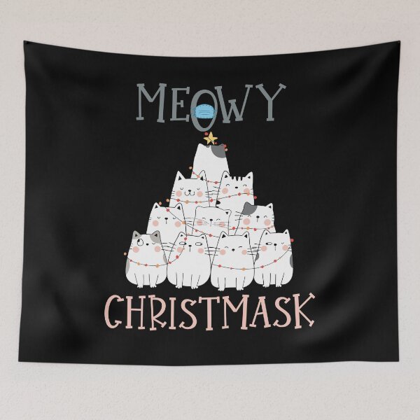 Item preview, Meowy Christmask - Cat Lover designed and sold by tinypurpleland.