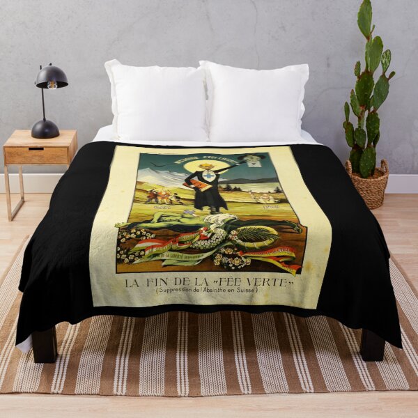Item preview, retro la fin de la fee verte suppression de labsinthe en suisse designed and sold by CorasPosters.