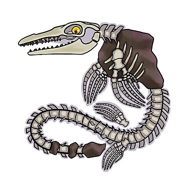Artwork thumbnail, Fossilised Mosasaurus by RaspberryMoon