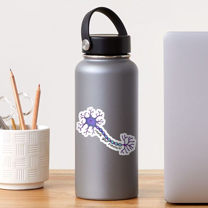 Reach Your Potential - Neuron Brain Motivation Sticker
