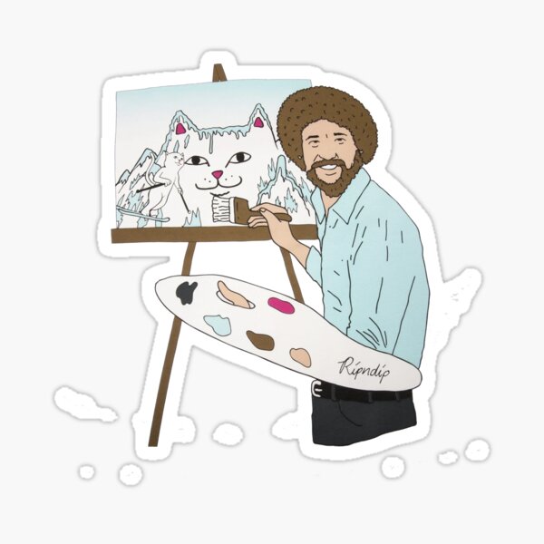 peinture montagne Sticker