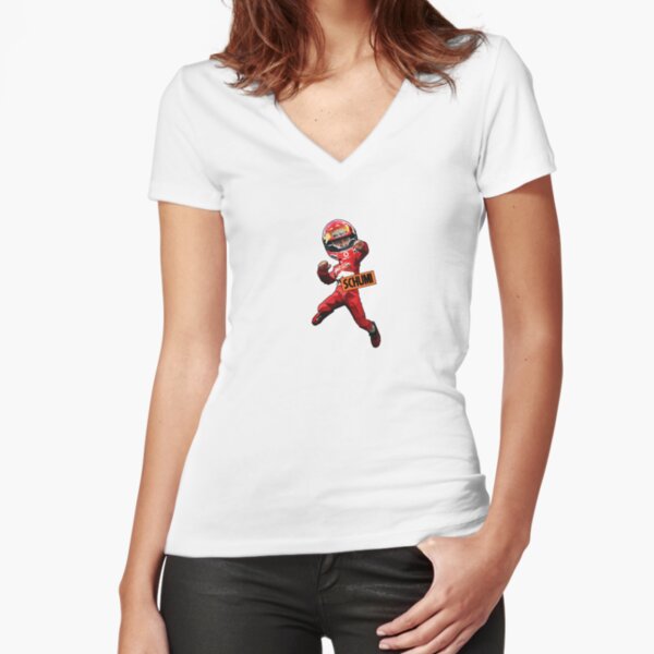Michael Schumacher Pop art. Fitted V-Neck T-Shirt
