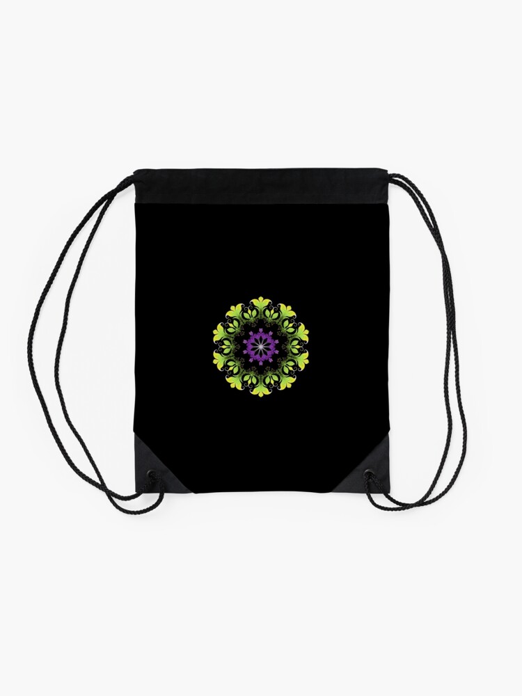 Alternate view of Filigree Flower Drawstring Bag