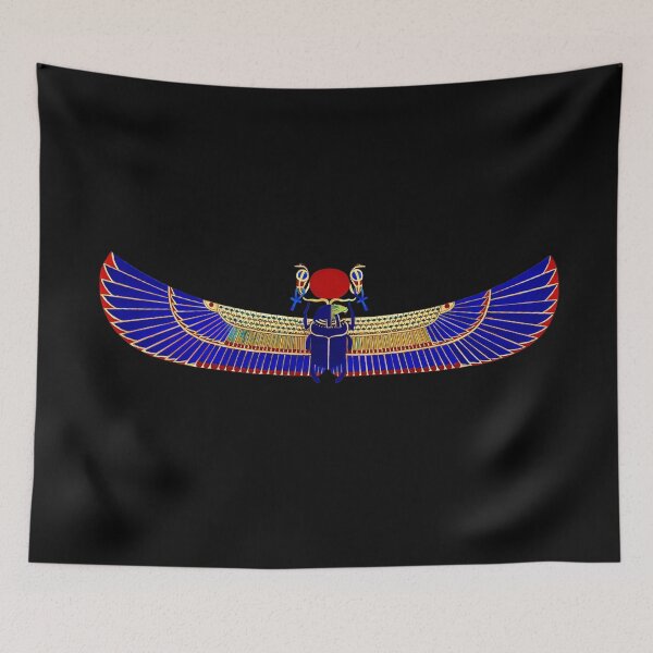 Item preview, Ram headed winged scarab. (On black.) designed and sold by DotorEaon.