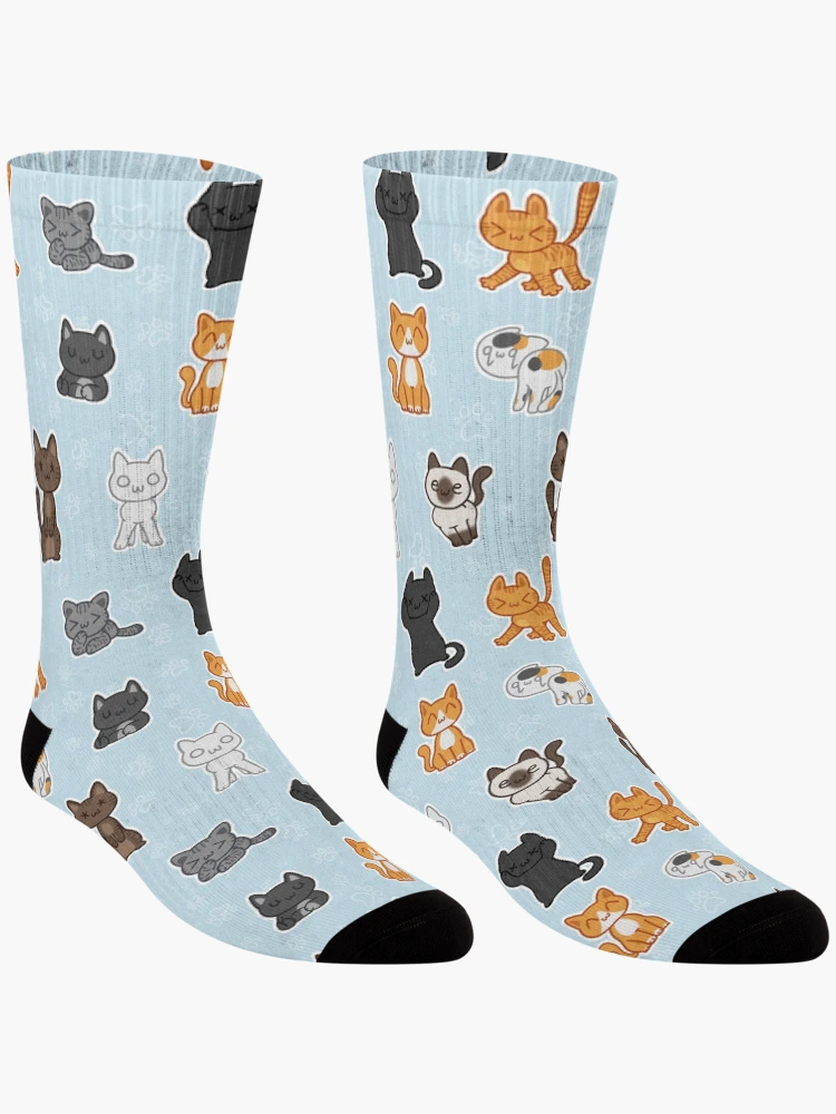Thumbnail 3 of 5, Socks, uwu Crew designed and sold by RaspberryMoon.