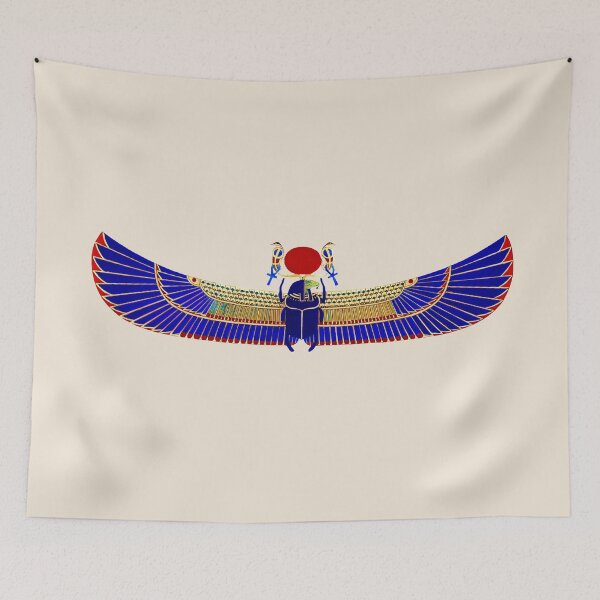 Item preview, Ram headed winged scarab. (On cream.) designed and sold by DotorEaon.