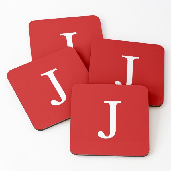 Item preview, Cherry Red Basic Monogram J designed and sold by rewstudio.