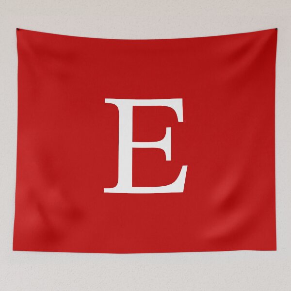 Artikelvorschau, Kirschrotes Grundmonogramm E. entworfen und verkauft von rewstudio.