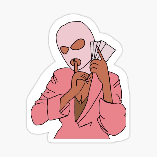 Gangsta With Ski Mask Car Decal- Truck Vinyl Sticker