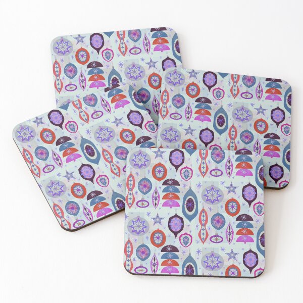 Item preview, Purple and Navy Retro Ornament Pattern designed and sold by Stephanie McRae.