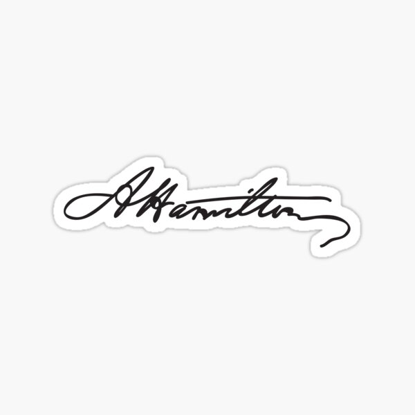 Alexander Hamilton Signature Sticker