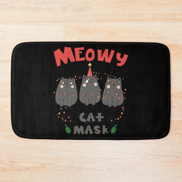 Item preview, Meowy Christmask Christmas Greeting Card designed and sold by tinypurpleland.