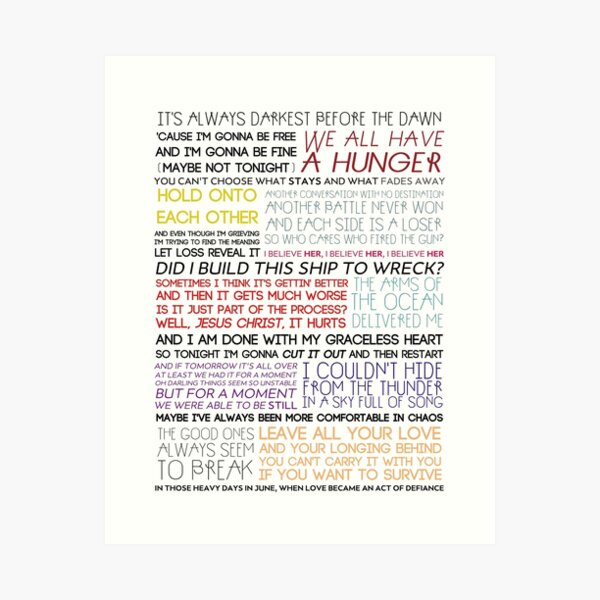 Item preview, Florence and the Machine lyric typography designed and sold by hannahnicole420.