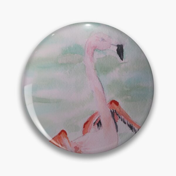 Item preview, Watercolor feisty flamingo ruffles some feathers designed and sold by Meagan Stratton.