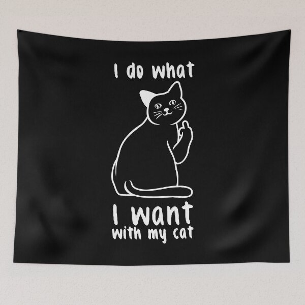 Item preview, I do what I want with my cat - funny cat  designed and sold by Funny-Vintage.