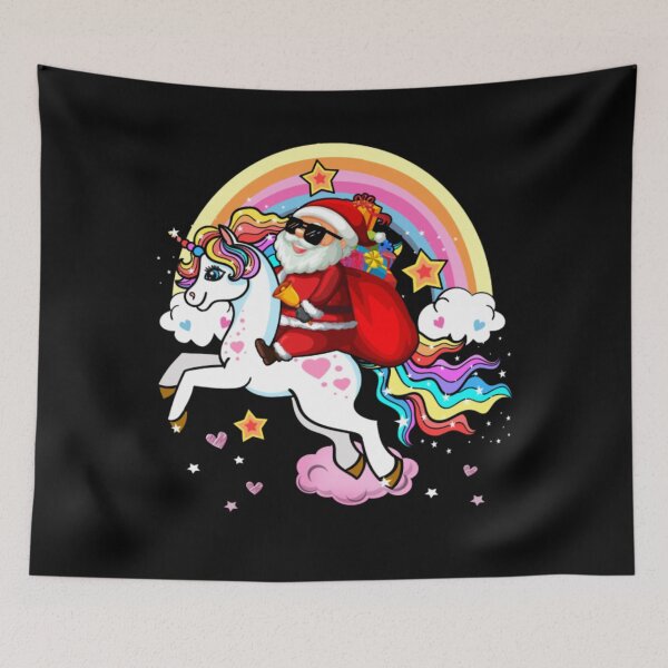 Item preview, Funny Christmas Santa Riding Unicorn Brings Gift To People designed and sold by JamesSalib67.