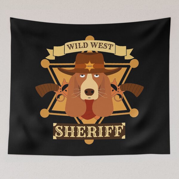 Artikelvorschau, Sheriff Basset Hound entworfen und verkauft von Lulupainting.
