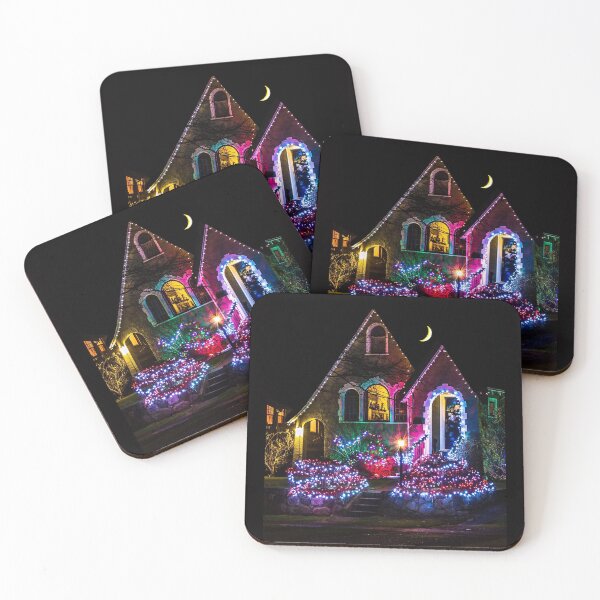 Item preview, Christmas house on a moonlit night  designed and sold by AlexLyubar.