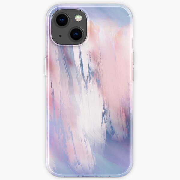 Abstract Painting Purple Blue Peach Salmon iPhone Soft Case