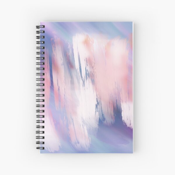 Abstract Painting Purple Blue Peach Salmon Spiral Notebook