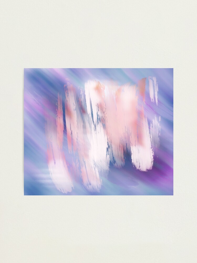 Alternate view of Abstract Painting Purple Blue Peach Salmon Photographic Print
