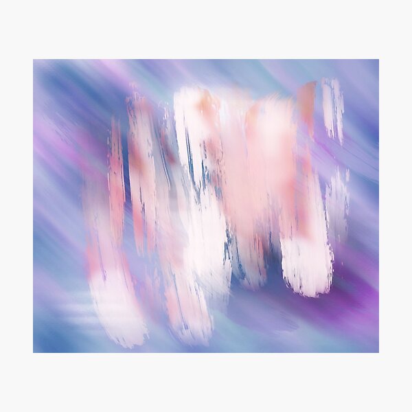 Abstract Painting Purple Blue Peach Salmon Photographic Print