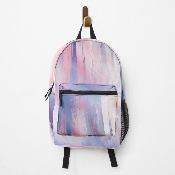 Abstract Painting Purple Blue Peach Salmon Backpack