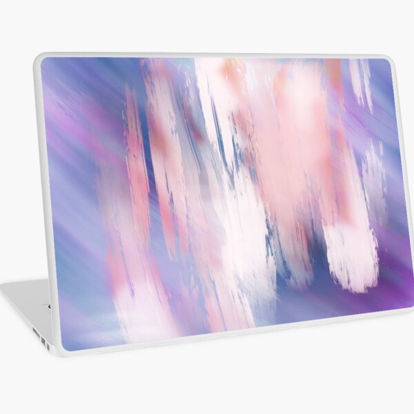 Abstract Painting Purple Blue Peach Salmon Laptop Skin