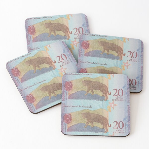 Item preview, 20 bolivares venezuelan banknotes collage designed and sold by KMA Home Design.