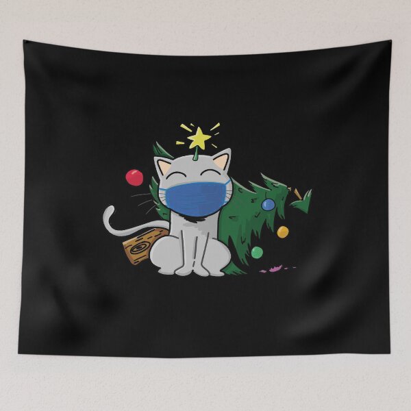 Item preview, Meowy Christmask Meowy Christmask designed and sold by tinypurpleland.