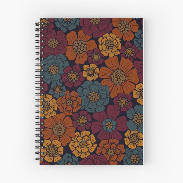Item preview, Dark Burgundy, Teal & Mustard Floral designed and sold by somecallmebeth.