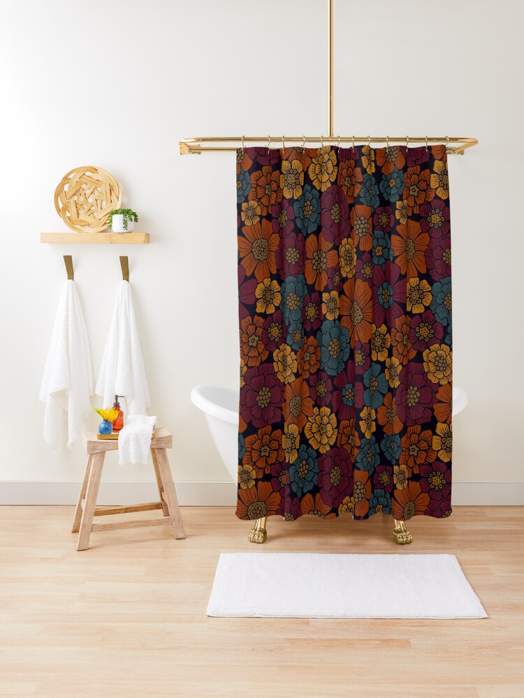 Floral Anthropologie Shower Curtain Small Bathroom