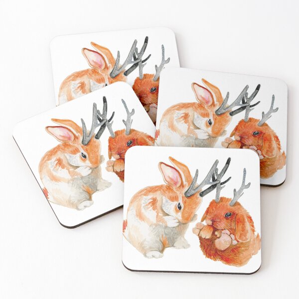 Item preview, jackelope bunny fight  designed and sold by Deann Acton.
