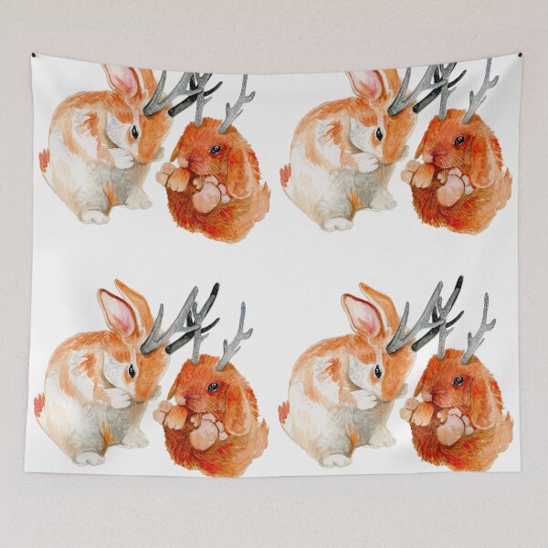 Item preview, jackelope bunny fight  designed and sold by Deann Acton.
