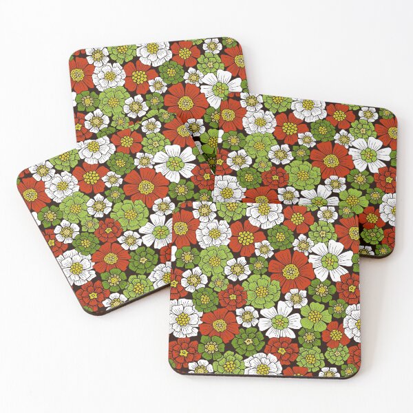 Item preview, Red & Green Christmas Floral designed and sold by somecallmebeth.
