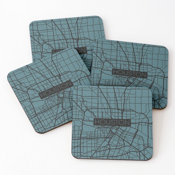 Item preview, Houston Street Map Black and Blue designed and sold by HelloGentry.