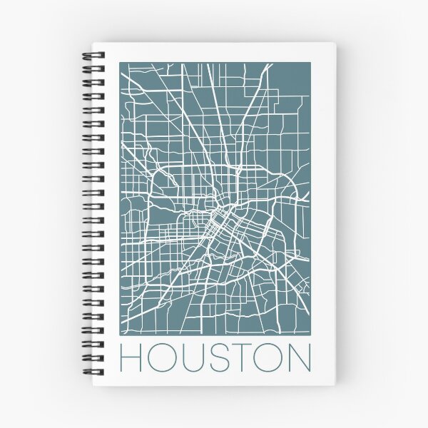 Item preview, Houston Street Map White and Blue designed and sold by HelloGentry.