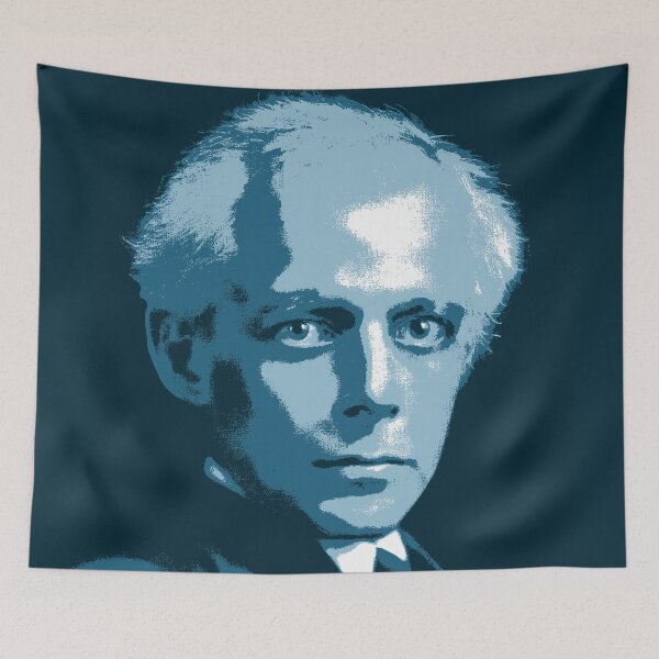 Item preview, Béla Bartók Cerulean Blue Portrait designed and sold by zavadadesigns.