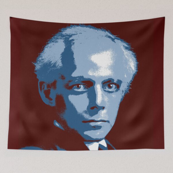 Item preview, Béla Bartók Red Blue Portrait designed and sold by zavadadesigns.