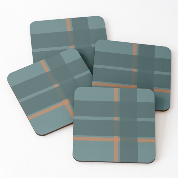 Item preview, turquoise + orange plaid designed and sold by LifeAsGeneration Z.