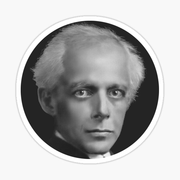 Aperçu de l'œuvre Portrait noir et blanc de Béla Bartók créée et vendue par zavadadesigns.